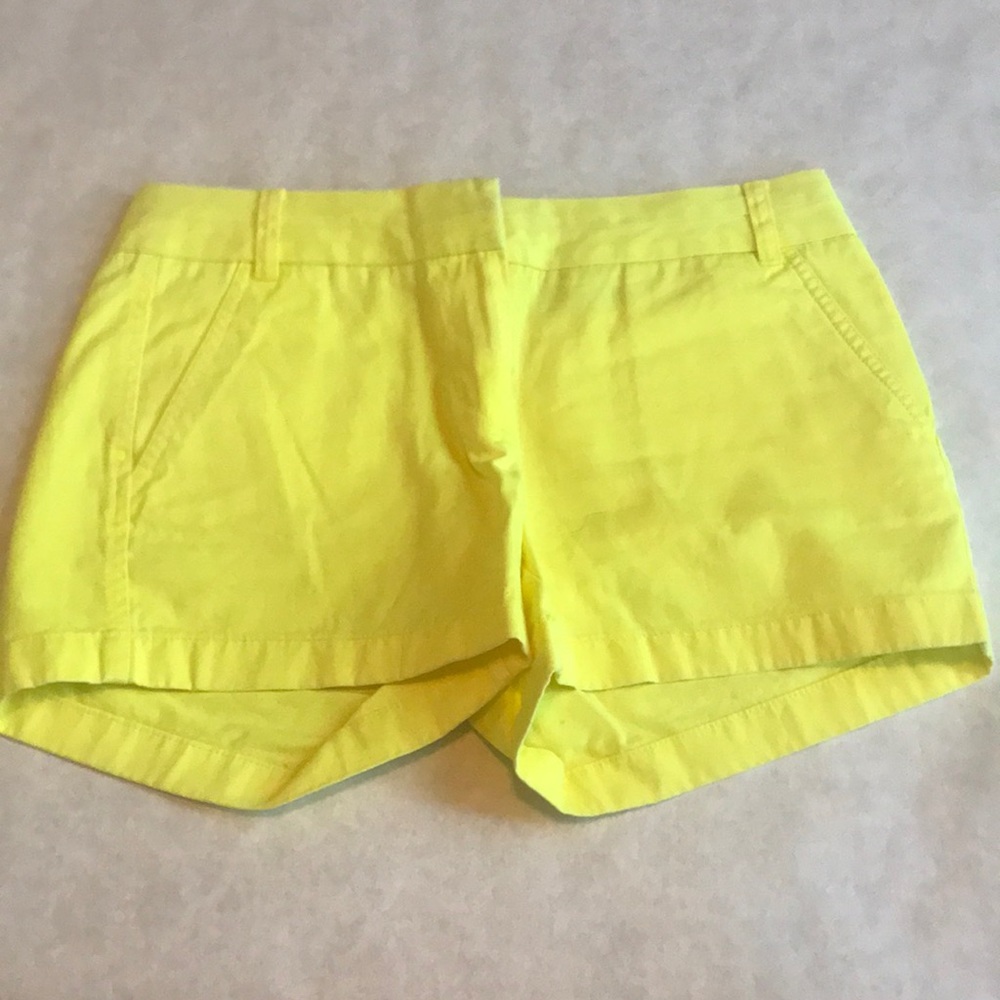J.Crew Chino shorts - neon yellow - gently used